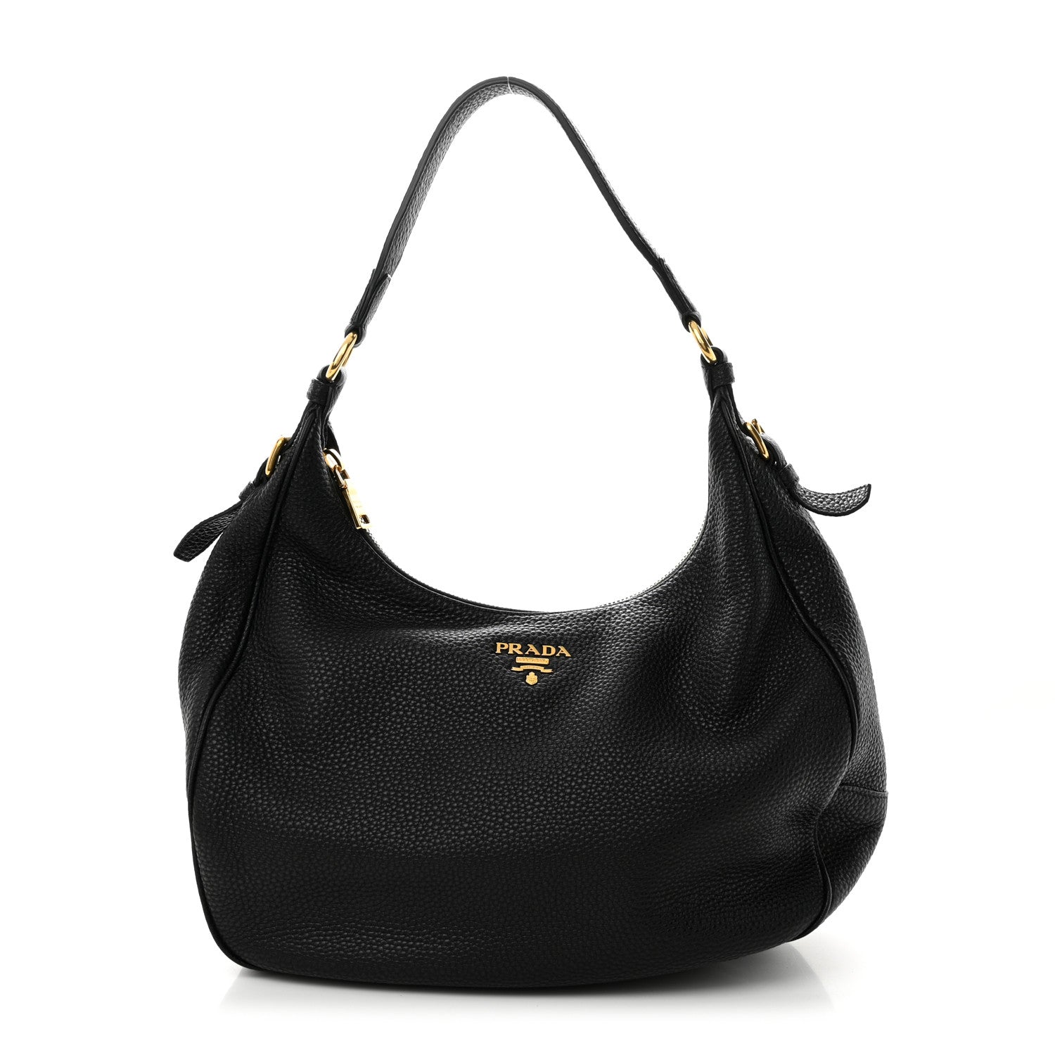 Prada Vitello Daino Hobo Black 1 of 9