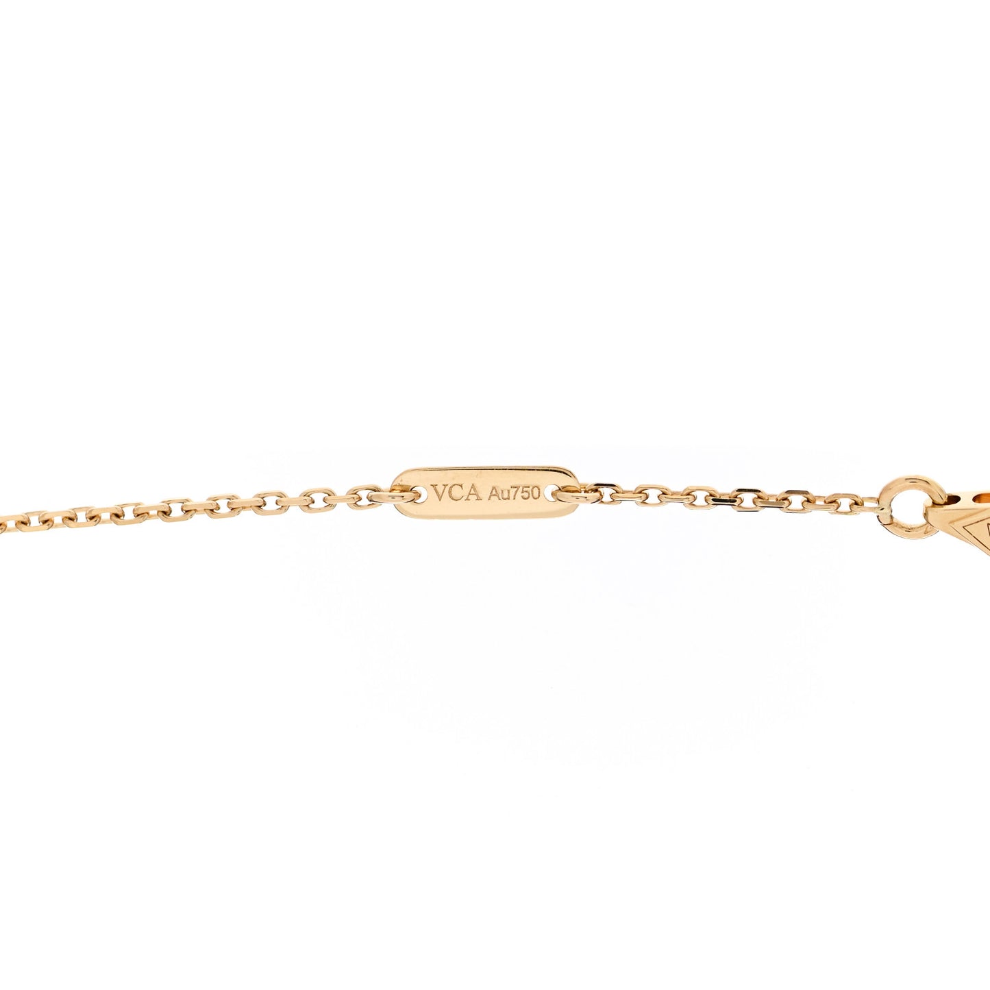 18K Yellow Gold Mother of Pearl Sweet Alhambra Pendant Necklace