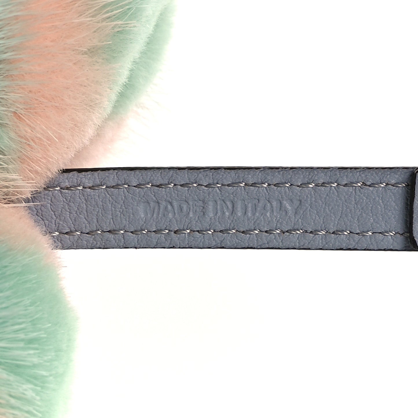 Mink Fur Vitello Dolce Pequin Flowerland Bag Charm Nausica Medea