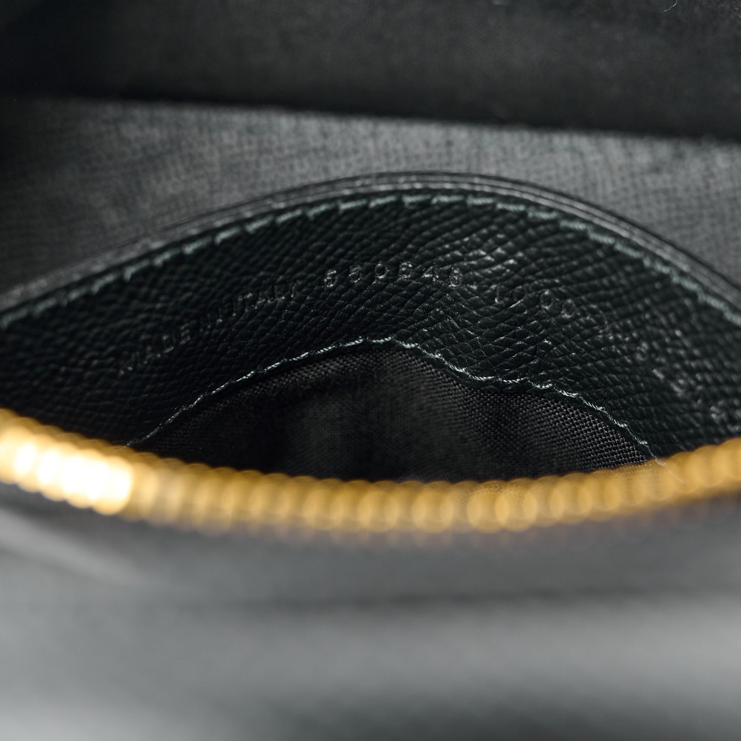 Signature Grained Calfskin XXS Ville Top Handle Bag Black White