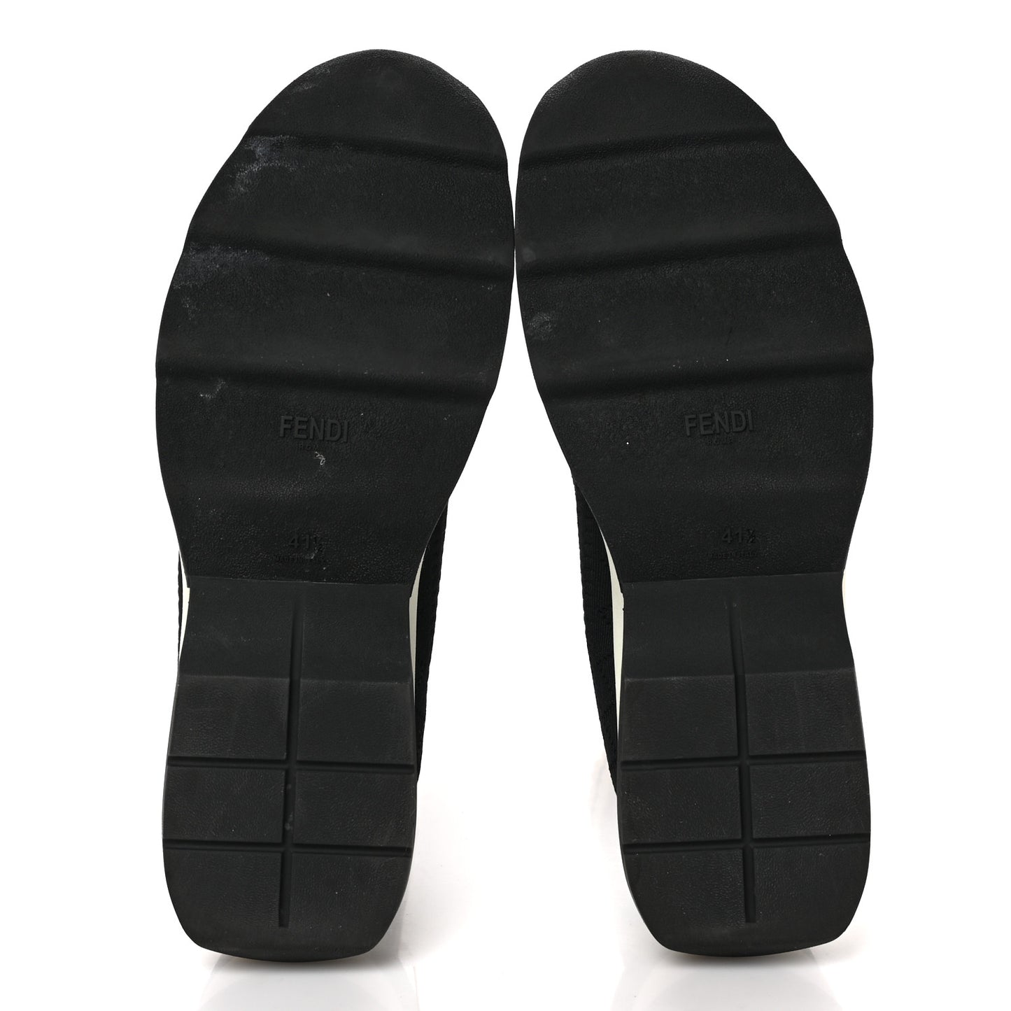 Stretch Knit Jacquard FF Sock Sneakers 41.5 Black
