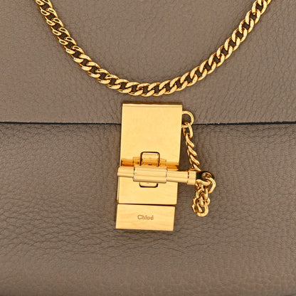 Chloe Grained Lambskin Mini Drew Shoulder Bag Motty Grey 7 of 9