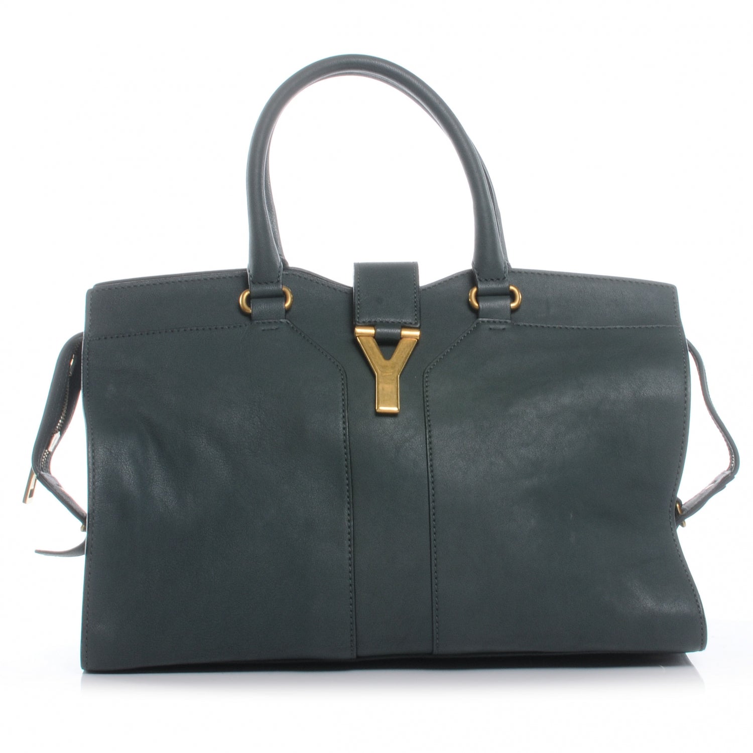 Saint Laurent Leather Medium Cabas Chyc Thyme 1 of 7