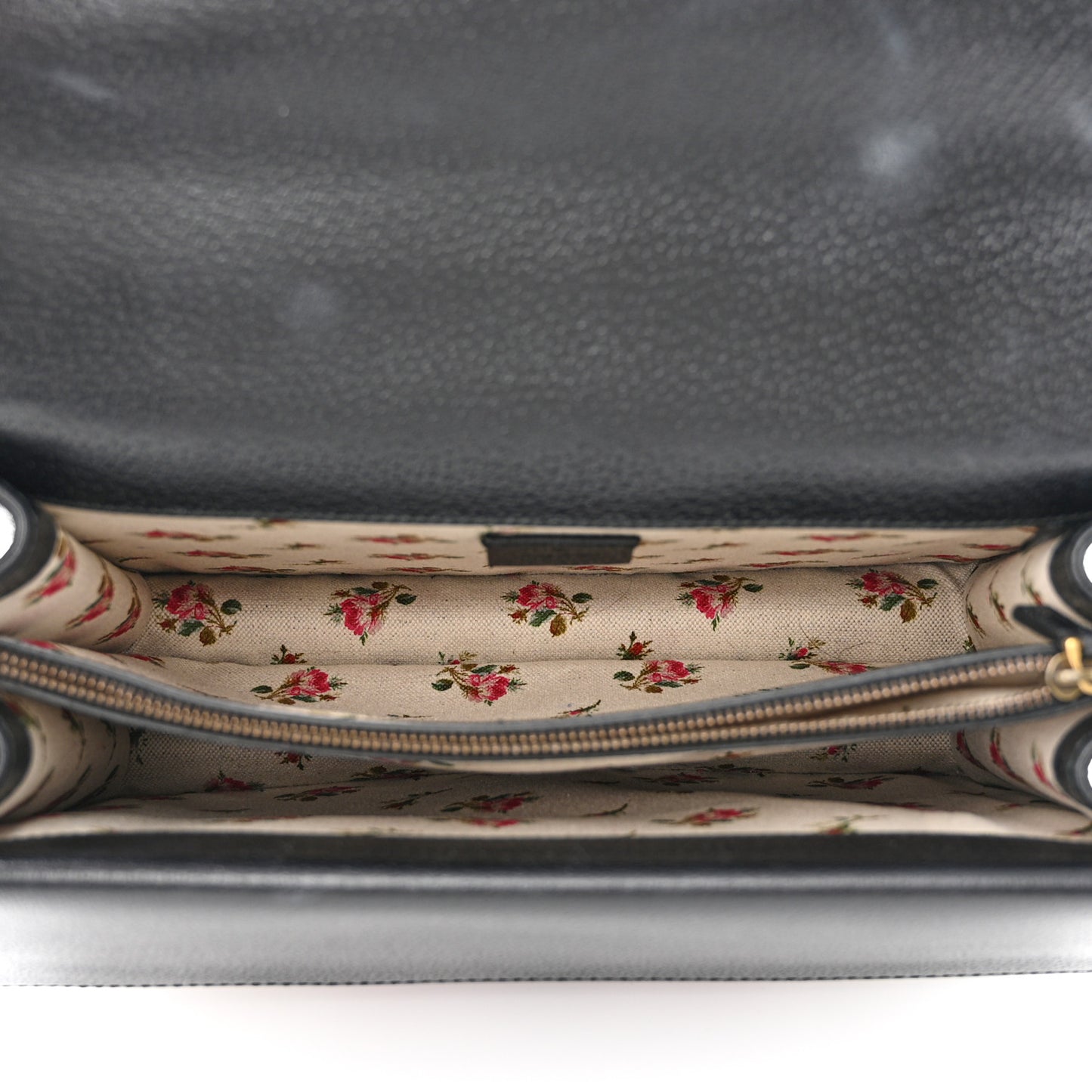 Calfskin Web Floral Embroidered Medium Dionysus Shoulder Bag Black