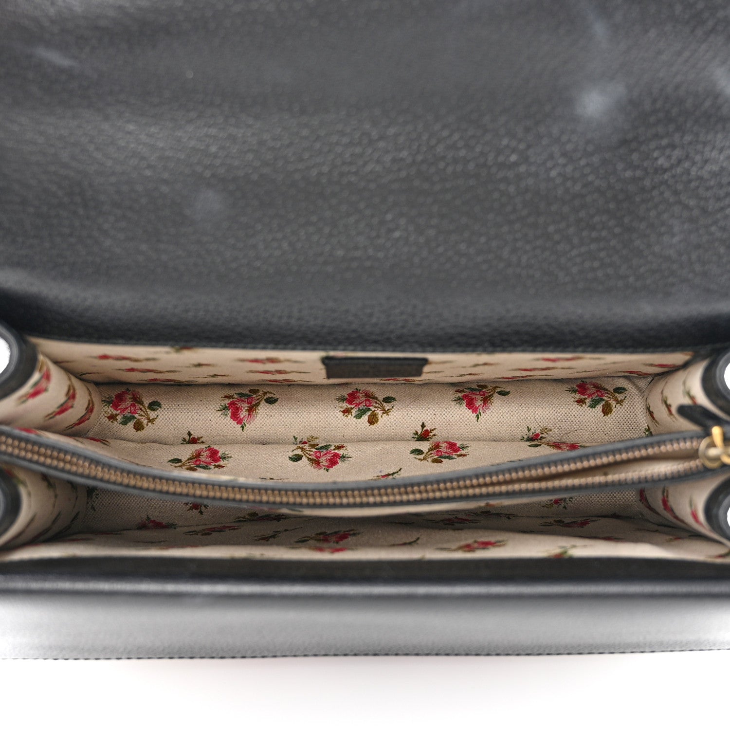Gucci Calfskin Web Floral Embroidered Medium Dionysus Shoulder Bag Black 5 of 12