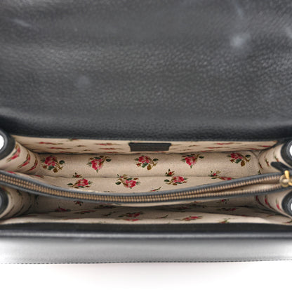 Gucci Calfskin Web Floral Embroidered Medium Dionysus Shoulder Bag Black 5 of 12