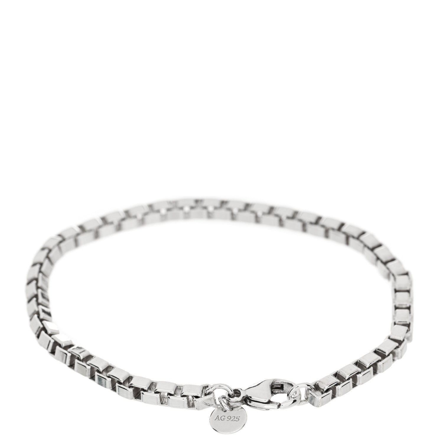 Tiffany Sterling Silver 4mm Venetian Link Bracelet 2 of 4