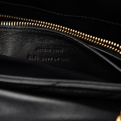 Saint Laurent Calfskin Y Quilted Monogram Small Loulou Chain Satchel Black 10 of 11