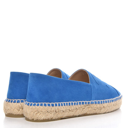 Chanel Suede Lambskin CC Espadrilles 38 Blue 4 of 10