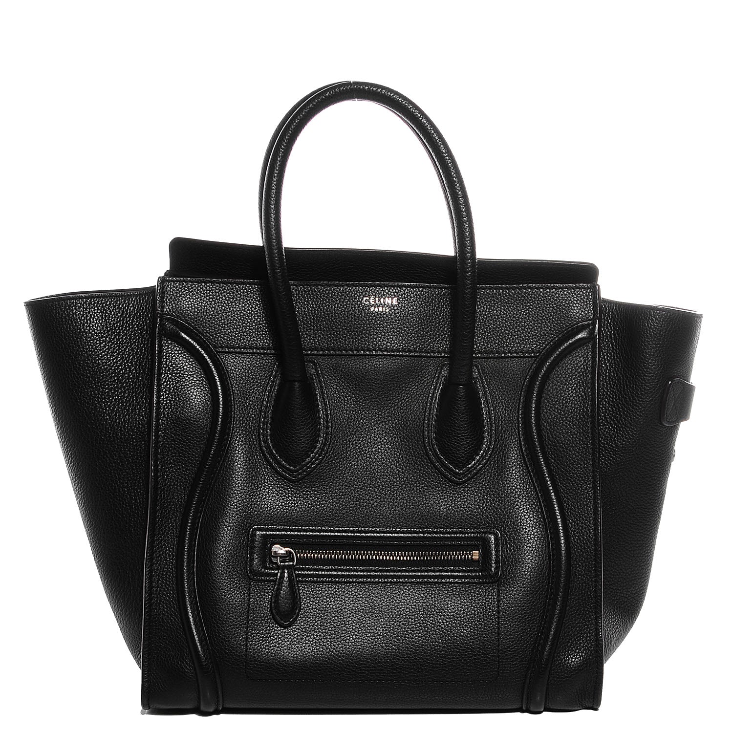 Celine Drummed Calfskin Mini Luggage Black 1 of 8