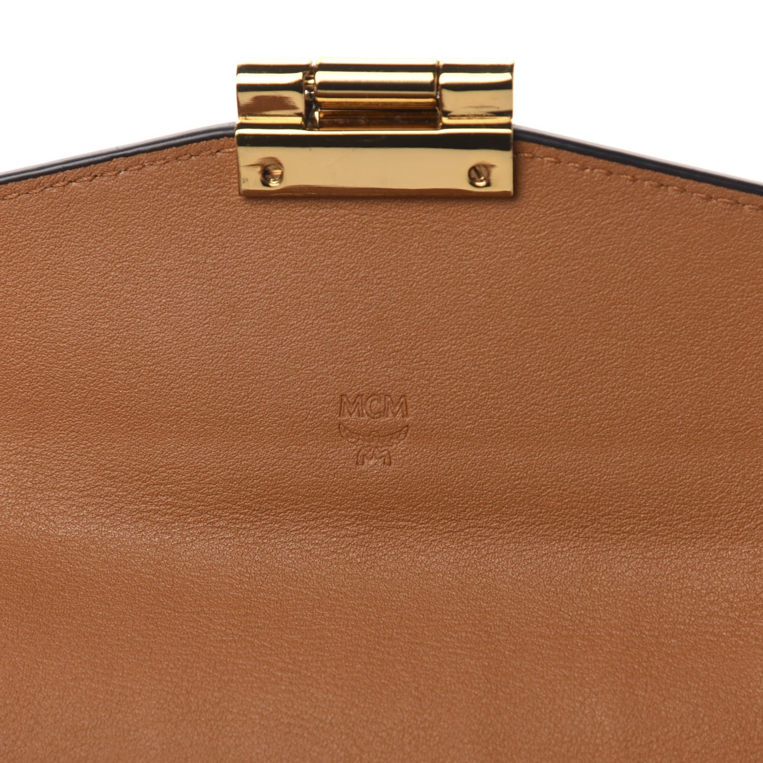 MCM Visetos Large Patricia Love Patch Wallet On Chain Cognac 6 of 11