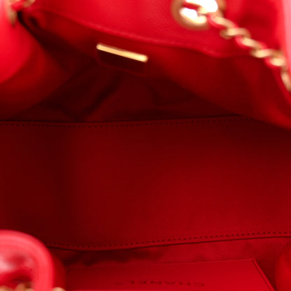 Chanel Caviar Quilted Mini Chanel 25 Handbag Red 5 of 10