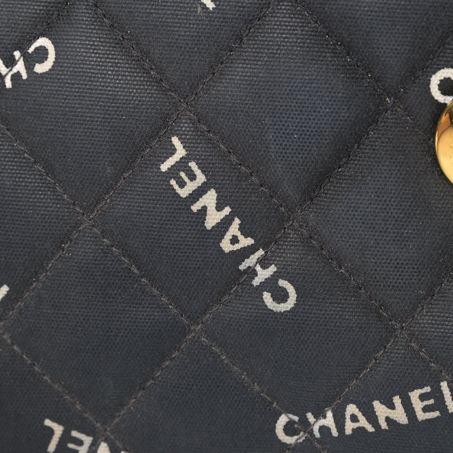 Canvas Quilted XL Jumbo Single Flap Black