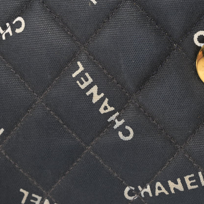 Chanel Canvas Quilted XL Jumbo Single Flap Black 8 of 11