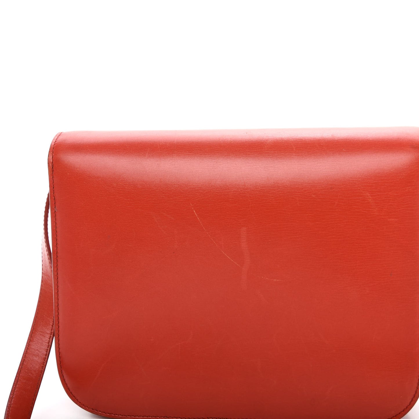Box Calfskin Medium Classic Box Flap Bag Red