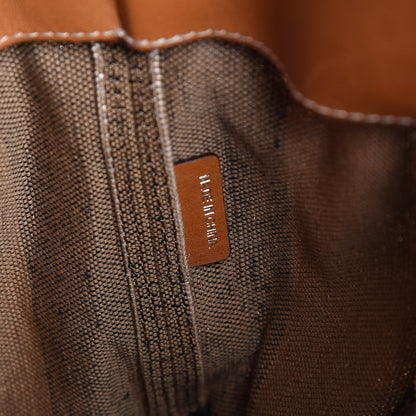 Burberry Canvas Mega Check Medium Ashby Hobo Saddle Brown 7 of 8