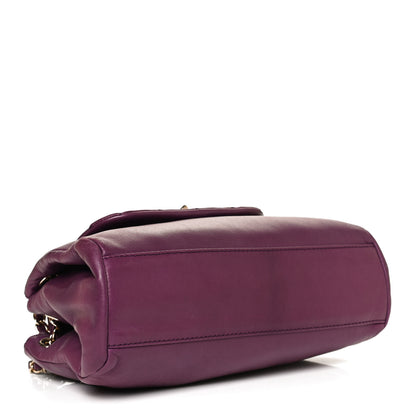 Chanel Lambskin Quilted Accordion Mademoiselle Flap Purple 4 of 10