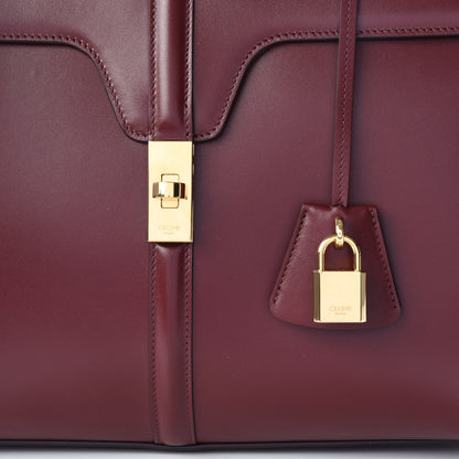 Celine Satinated Calfskin Medium 16 Top Handle Bag Light Burgundy 10 of 10