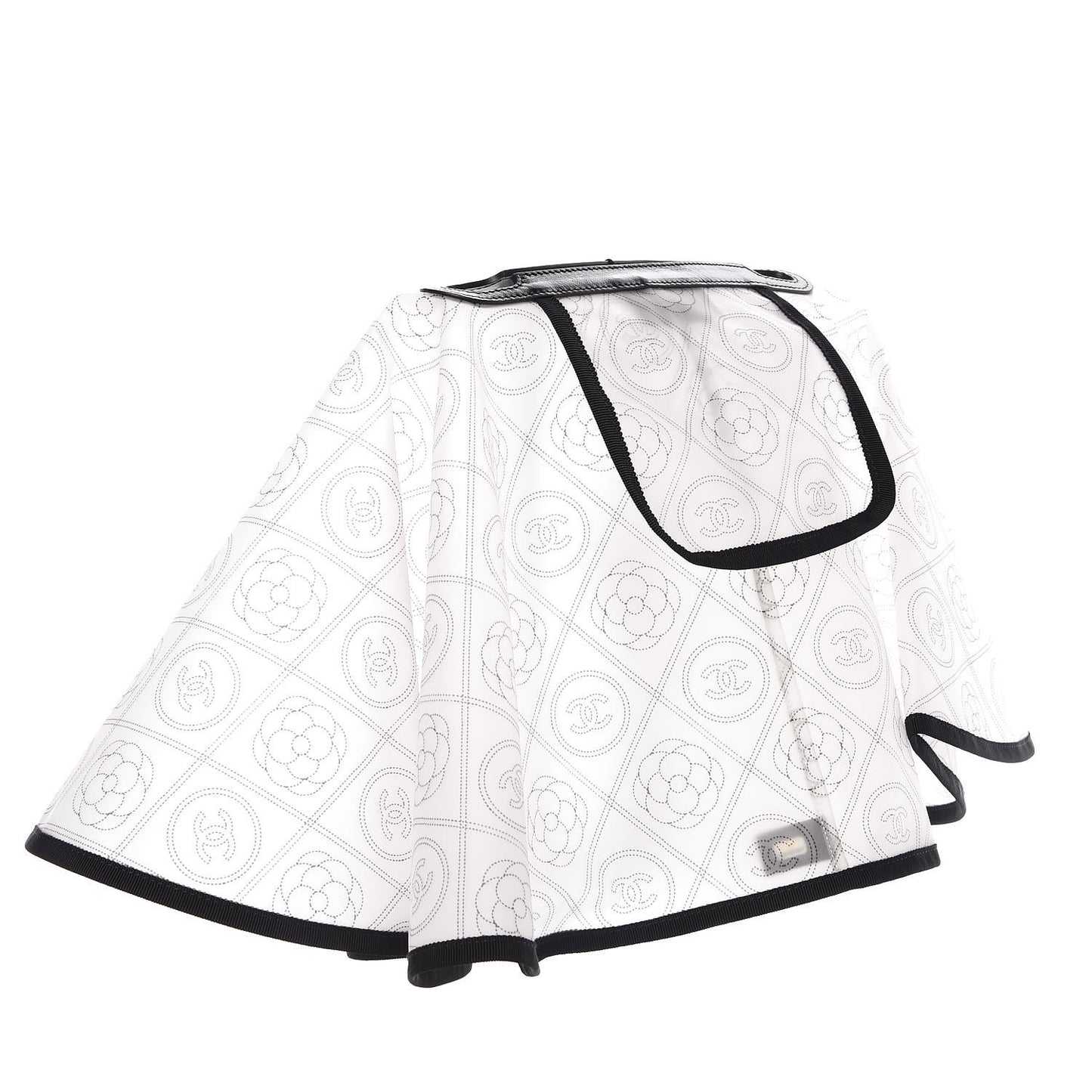 PVC Calfskin Coco Bag Raincoat White Black