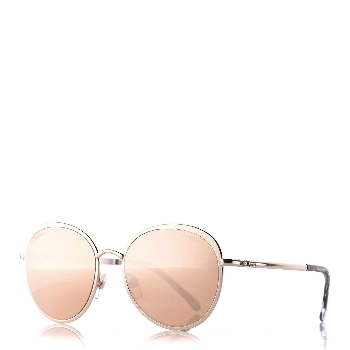 Round Mirror Sunglasses 4206 Rose Gold
