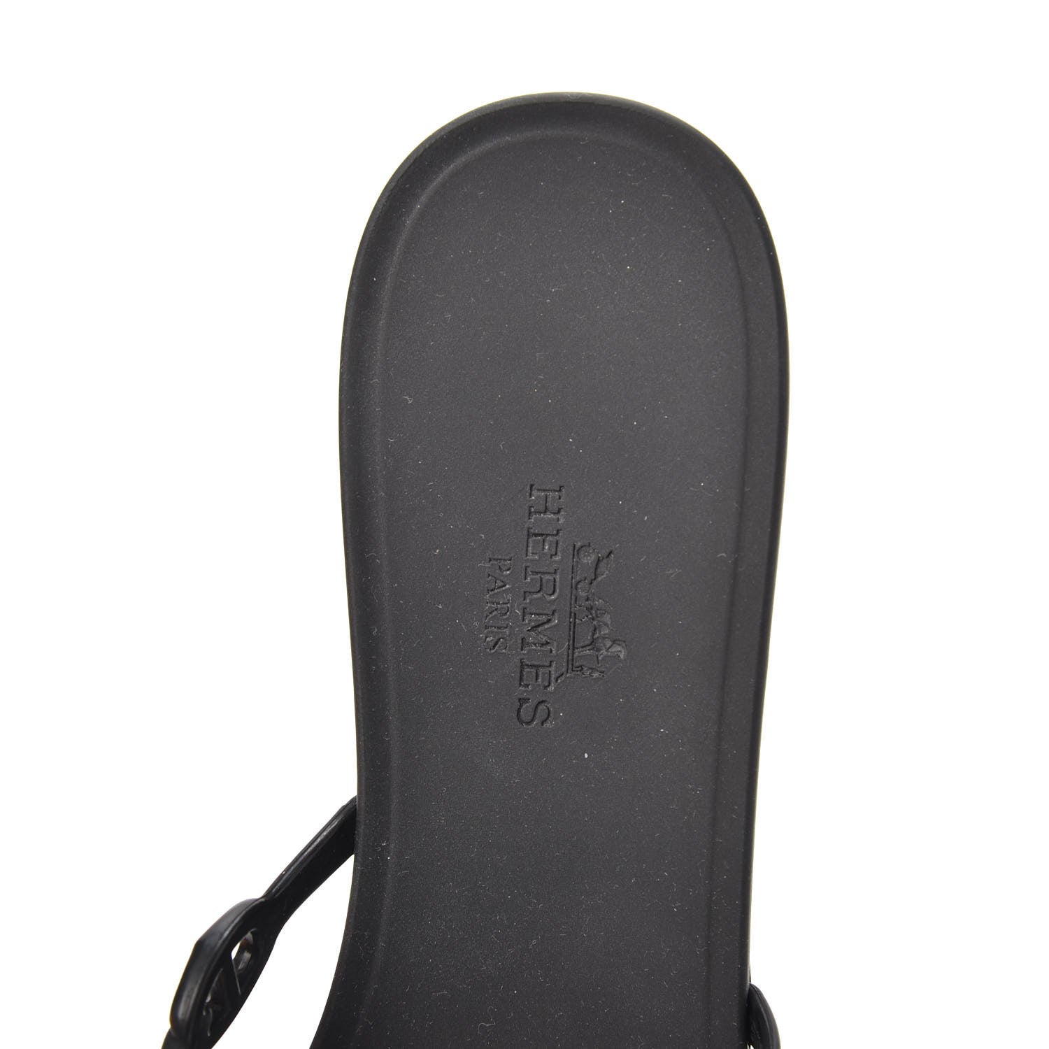 Hermes Rubber Chaine d'Ancre Rivage Sandals 37 Black 5 of 6