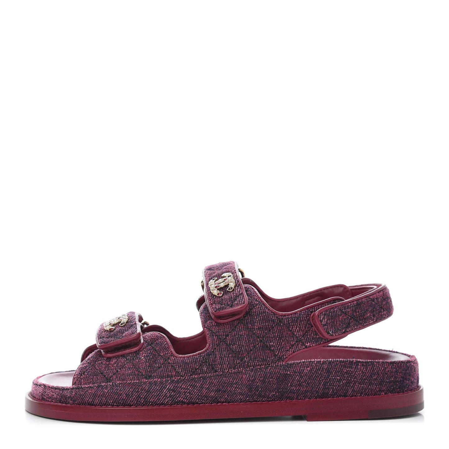 Velvet Velcro Dad Sandals 37 Pink