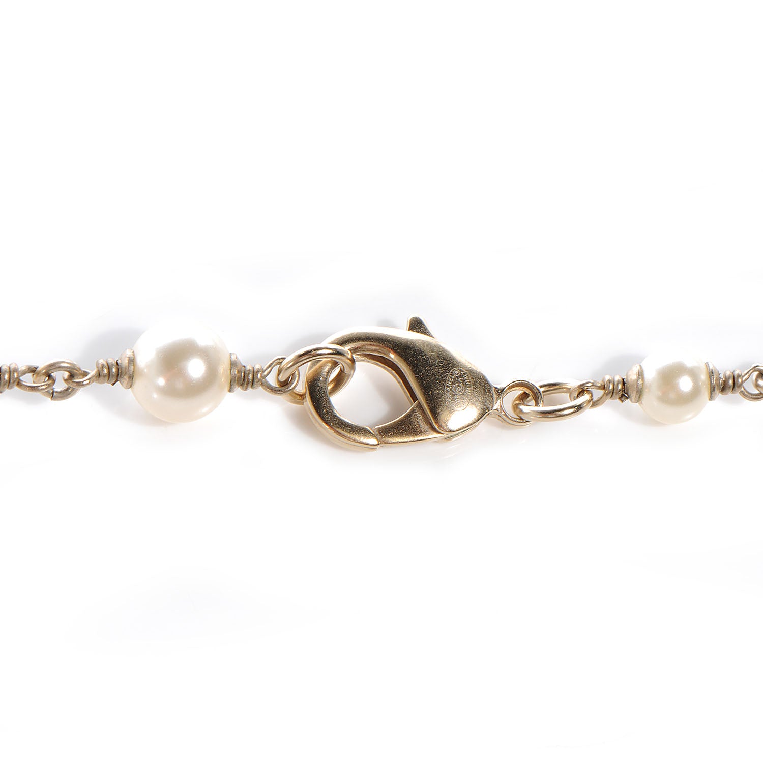 Chanel Pearl CC Long Necklace Gold 4 of 5