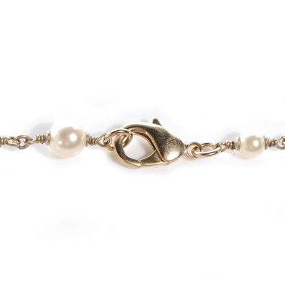 Chanel Pearl CC Long Necklace Gold 4 of 5