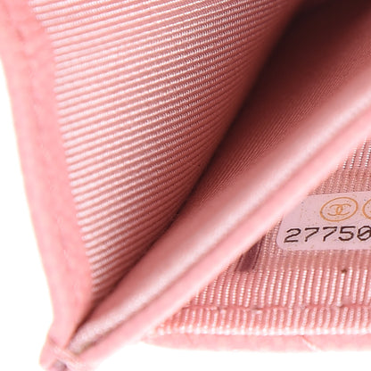 Chanel Caviar Chevron Quilted Flap Card Holder Pink 7 of 11