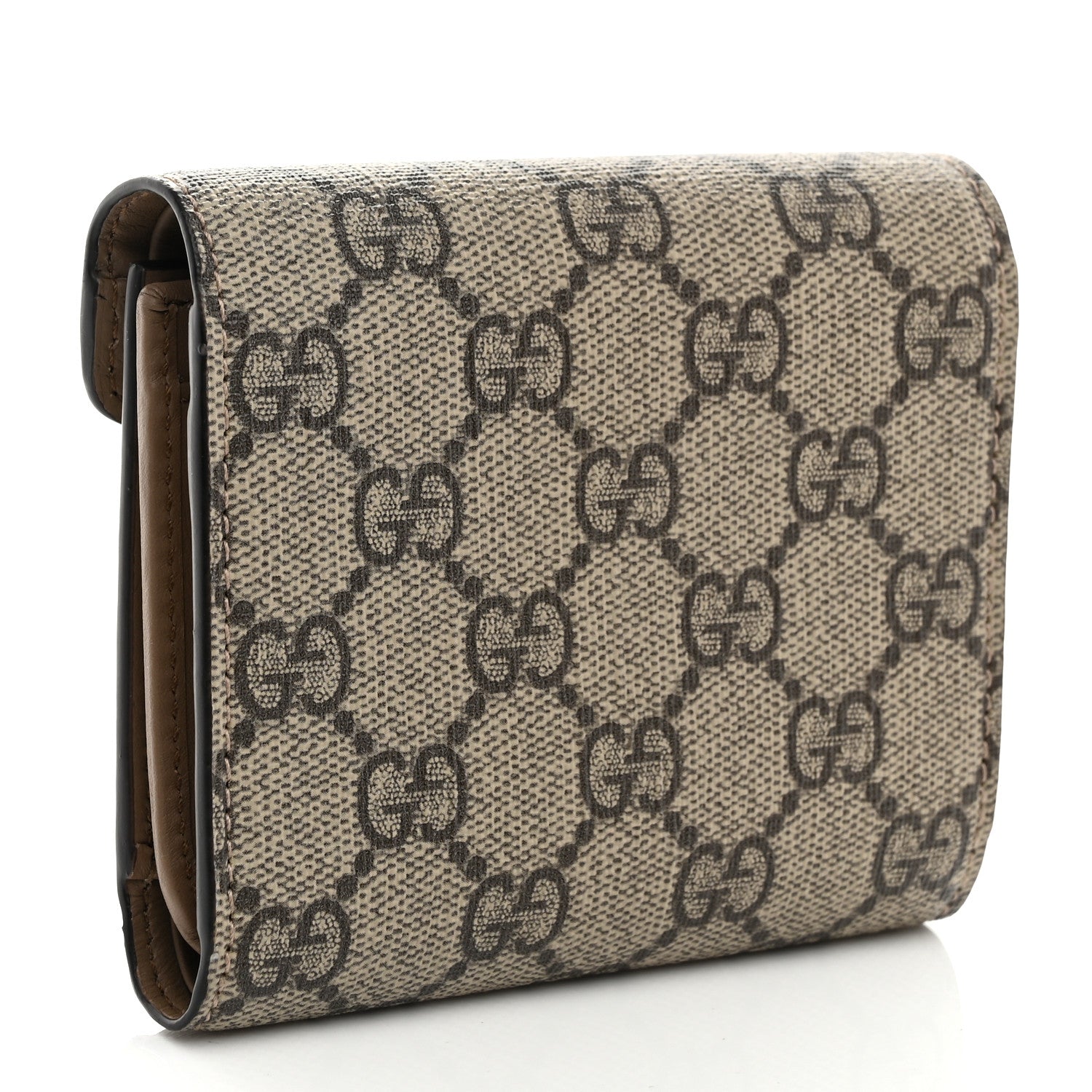 Gucci GG Supreme Monogram Dionysus Card Case Wallet Beige Taupe 3 of 7