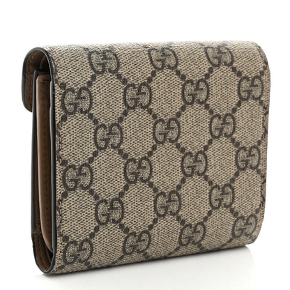 Gucci GG Supreme Monogram Dionysus Card Case Wallet Beige Taupe 3 of 7