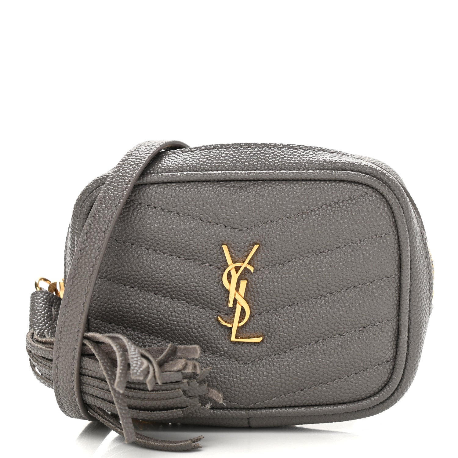 Saint Laurent Grain De Poudre Matelasse Monogram Baby Lou Camera Bag Fog 1 of 10