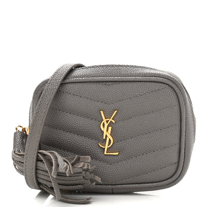 Saint Laurent Grain De Poudre Matelasse Monogram Baby Lou Camera Bag Fog 1 of 10