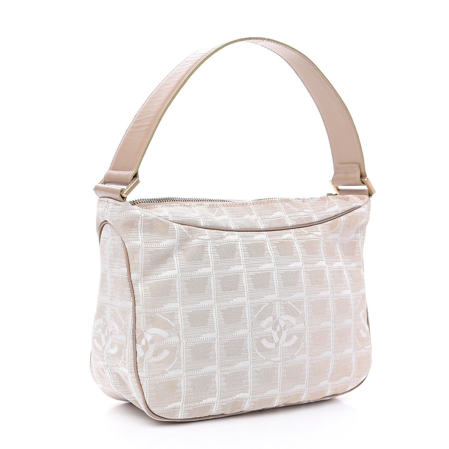 Chanel Nylon Travel Hobo Beige 2 of 10