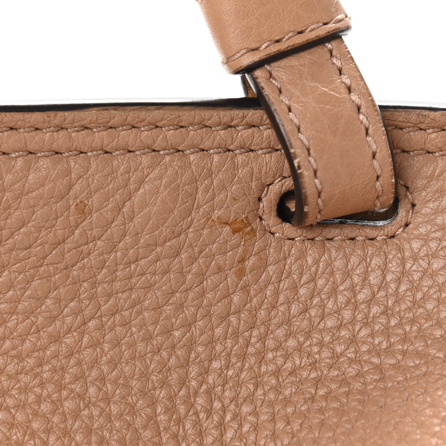 Cellarius Calfskin Large Bamboo Daily Top Handle Bag Camelia