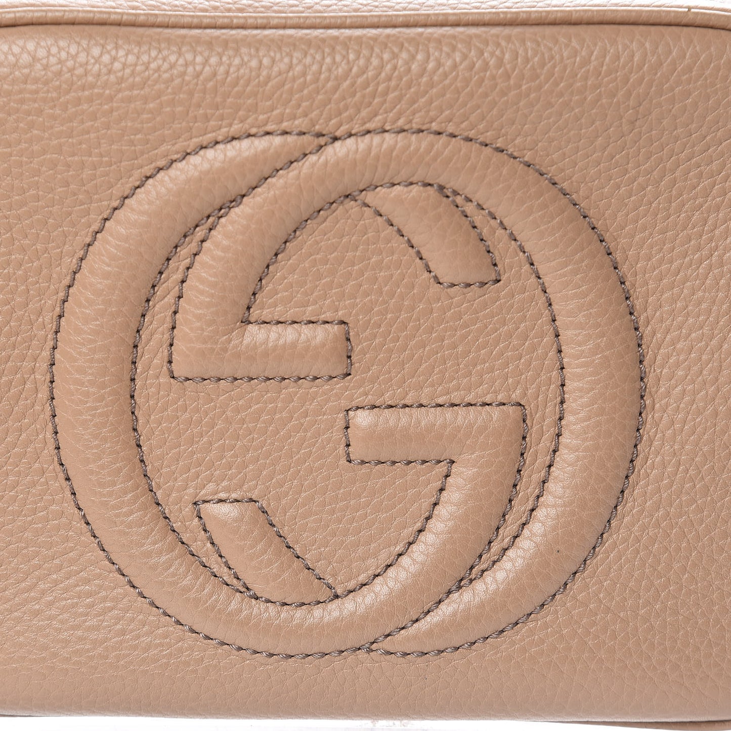 Pebbled Calfskin Small Soho Disco Bag Camelia