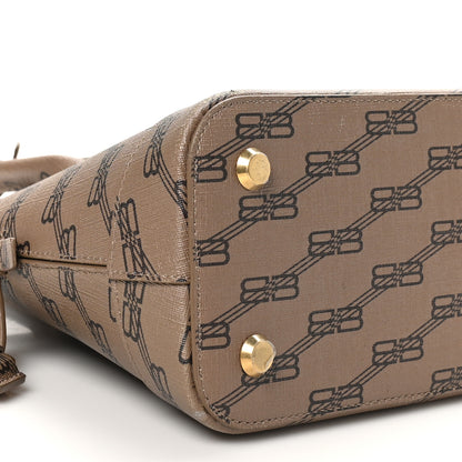 Balenciaga Coated Canvas BB Monogram S Ville Top Handle Bag Beige Brown 9 of 10