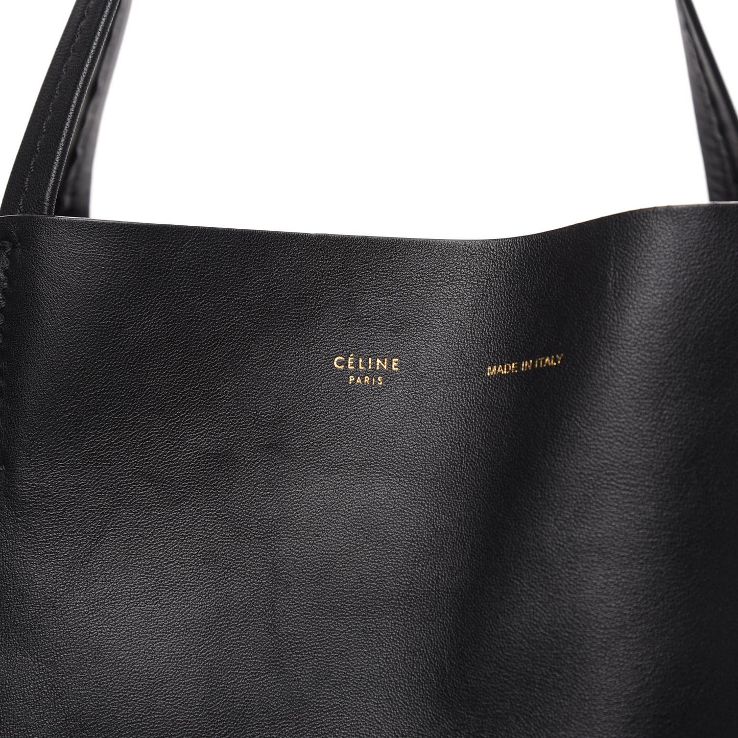 Lambskin Horizontal Cabas Black