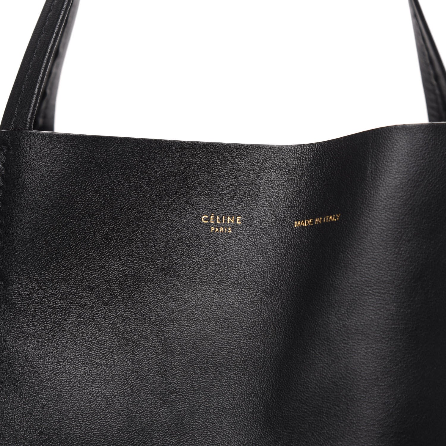 Celine Lambskin Horizontal Cabas Black 7 of 12