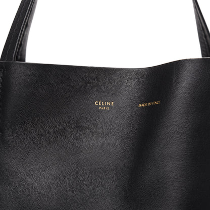 Celine Lambskin Horizontal Cabas Black 7 of 12