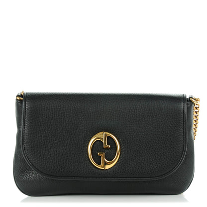 Gucci Calfskin Medium 1973 Chain Shoulder Bag Black 1 of 7