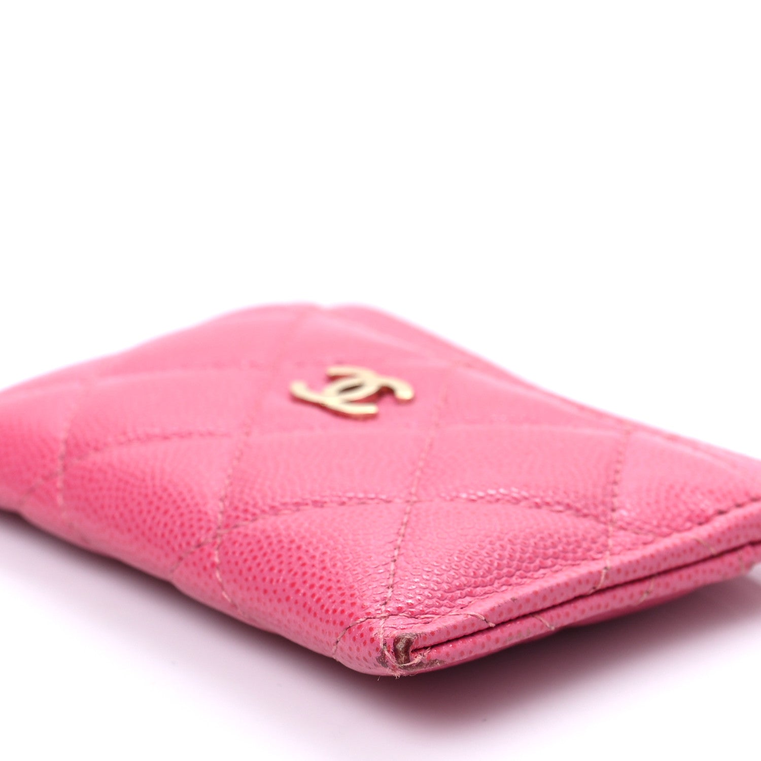 Chanel Caviar Quilted Card Holder Fuchsia 10 of 11