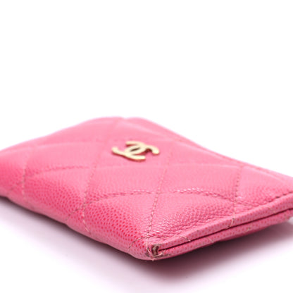 Chanel Caviar Quilted Card Holder Fuchsia 10 of 11