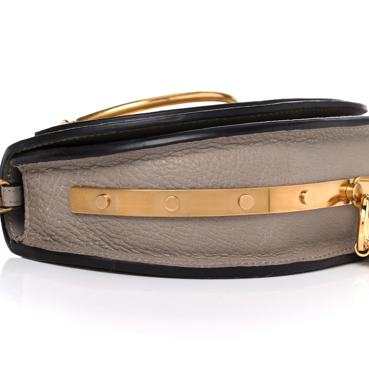 Chloe Calfskin Small Nile Bracelet Minaudiere Bag Motty Grey 8 of 10