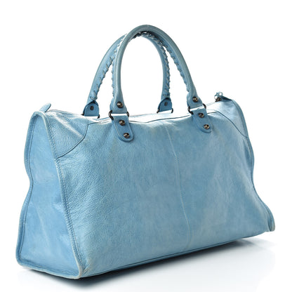 Balenciaga Agneau Classic Hardware Work Bleu Indigo 3 of 20