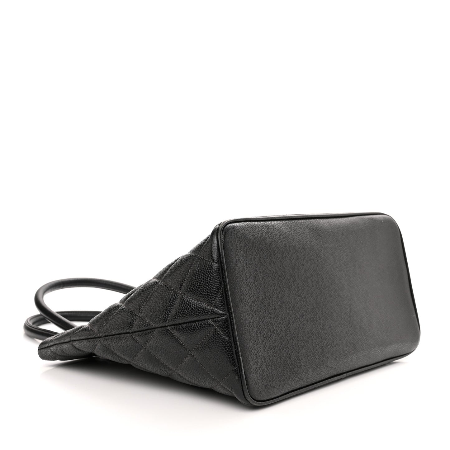 Caviar Quilted Medallion Tote Black