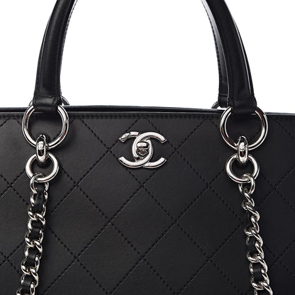 Chanel Calfskin Stitched Shopping Tote Black 10 of 10