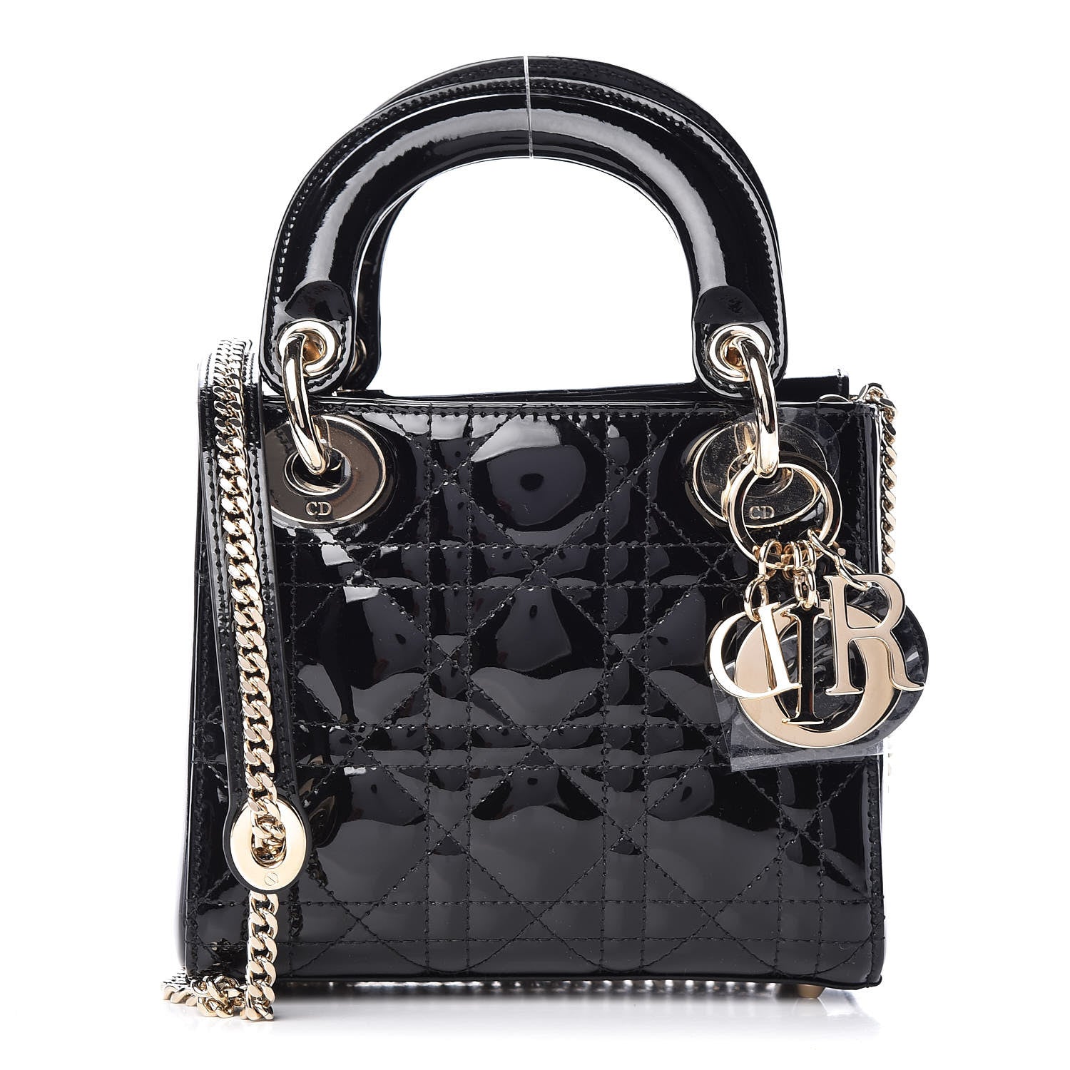 Christian Dior Patent Cannage Mini Lady Dior Black 1 of 9