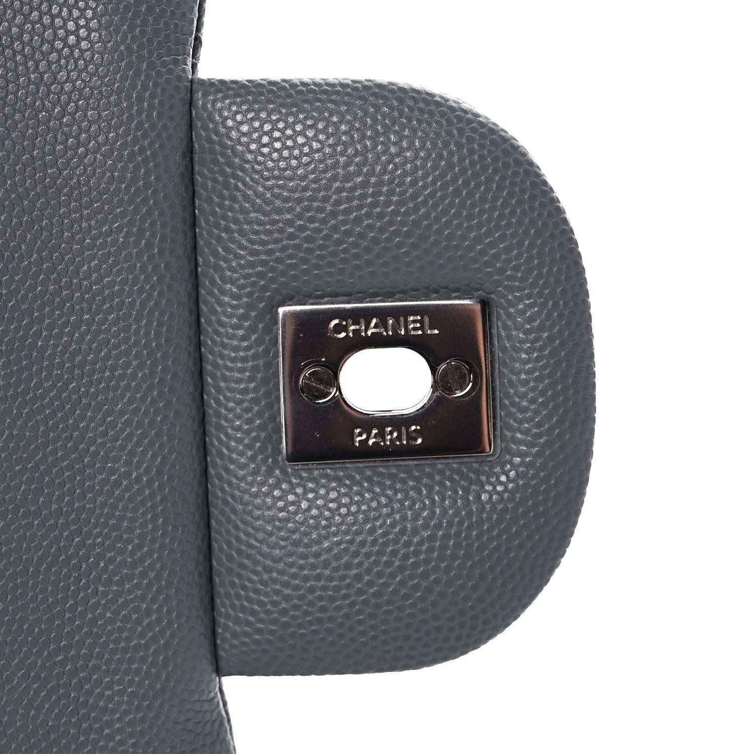 Chanel Caviar Quilted Jumbo Double Flap Grey 8 of 12