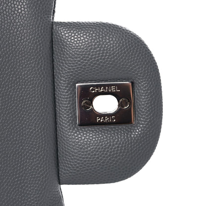 Chanel Caviar Quilted Jumbo Double Flap Grey 8 of 12